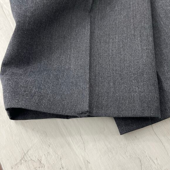 Vintage David N 100% Wool Gray Lined Tapered Crease Work Dress Pants 12 - Picture 3 of 9